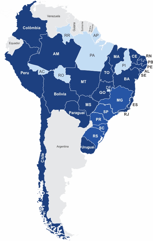 mapa Brasil SP